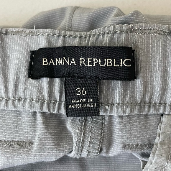 BANANA REPUBLIC NWT MEN’S FLAT FRONT SHORTS IN GRIFFIN GREY 36 - Picture 9 of 11